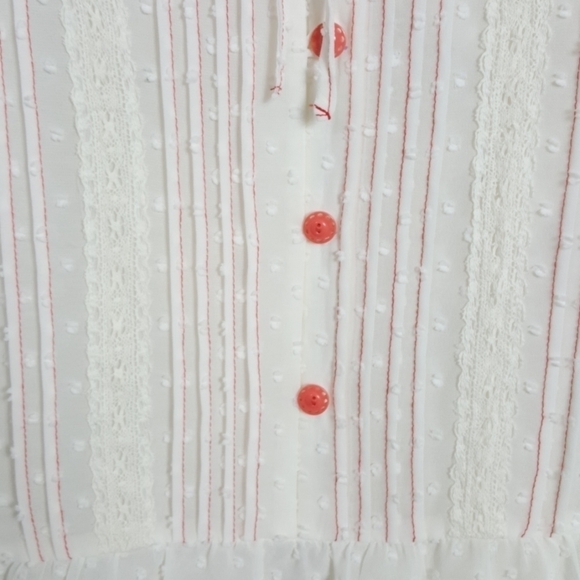 NWT Matilda Jane Light the Way Swiss Dot Blouse White Large - Picture 3 of 8